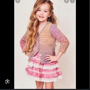 LoveShackFancy Kids Angel Rainbow Knit Cardigan